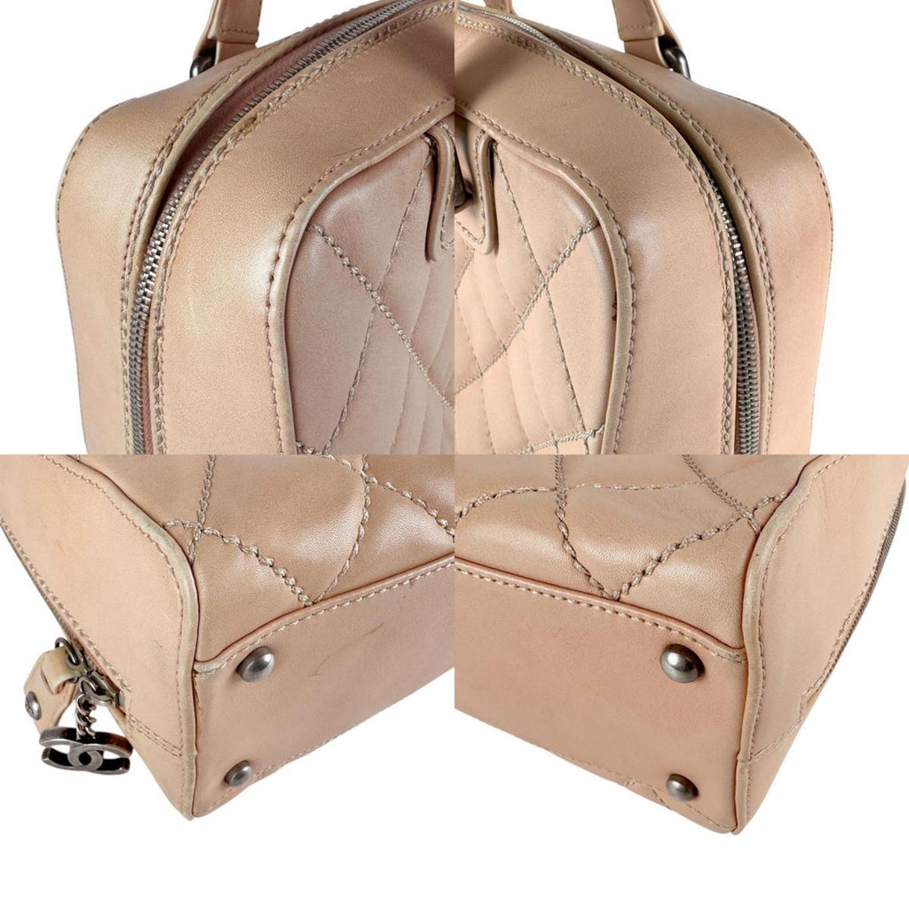 Surpique Zip Around Satchel Quilted Leather Medium