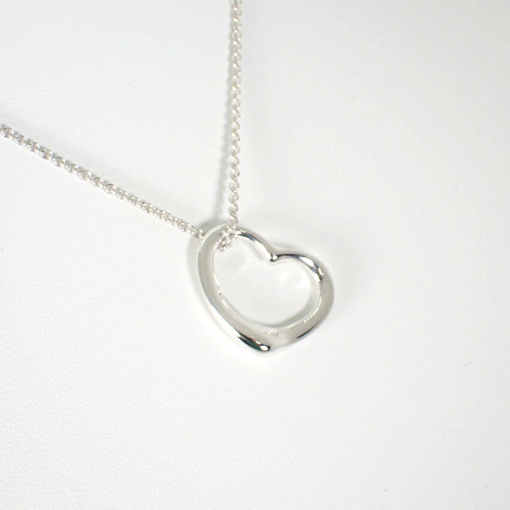 Heart Pendant Necklace Sterling Silver