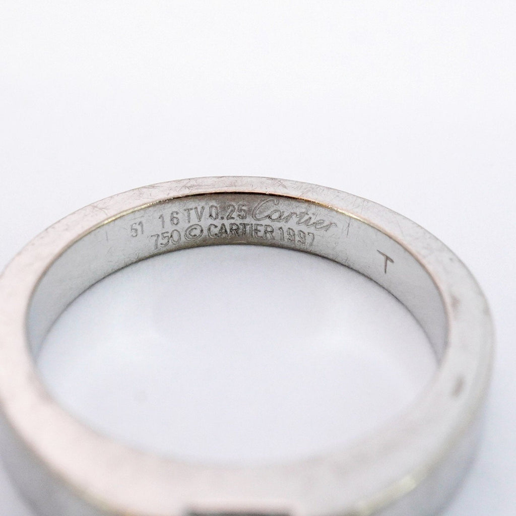 Band Ring 18K White Gold with Diamond