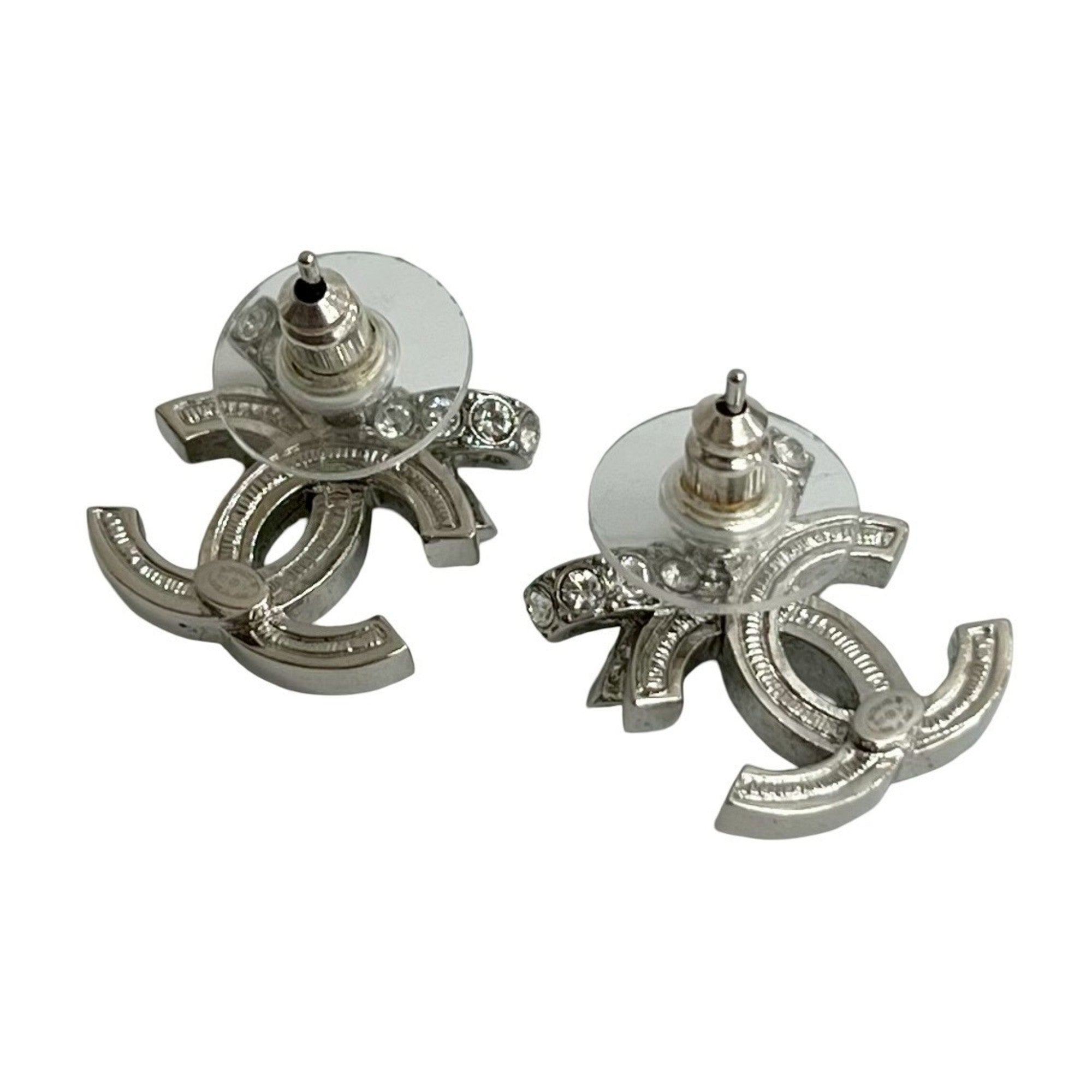 CC Logo Earrings Silver-Tone Metal Silver-Tone Metal