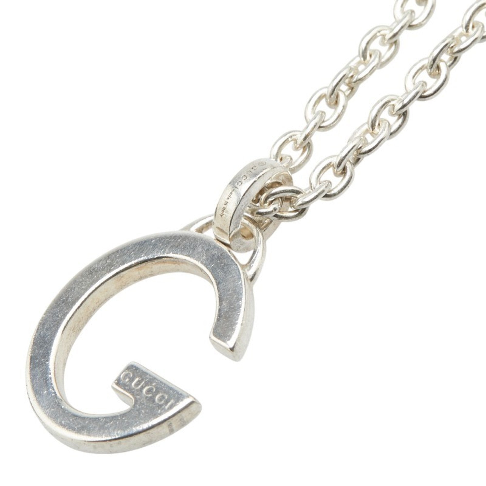 G Pendant Necklace Sterling Silver