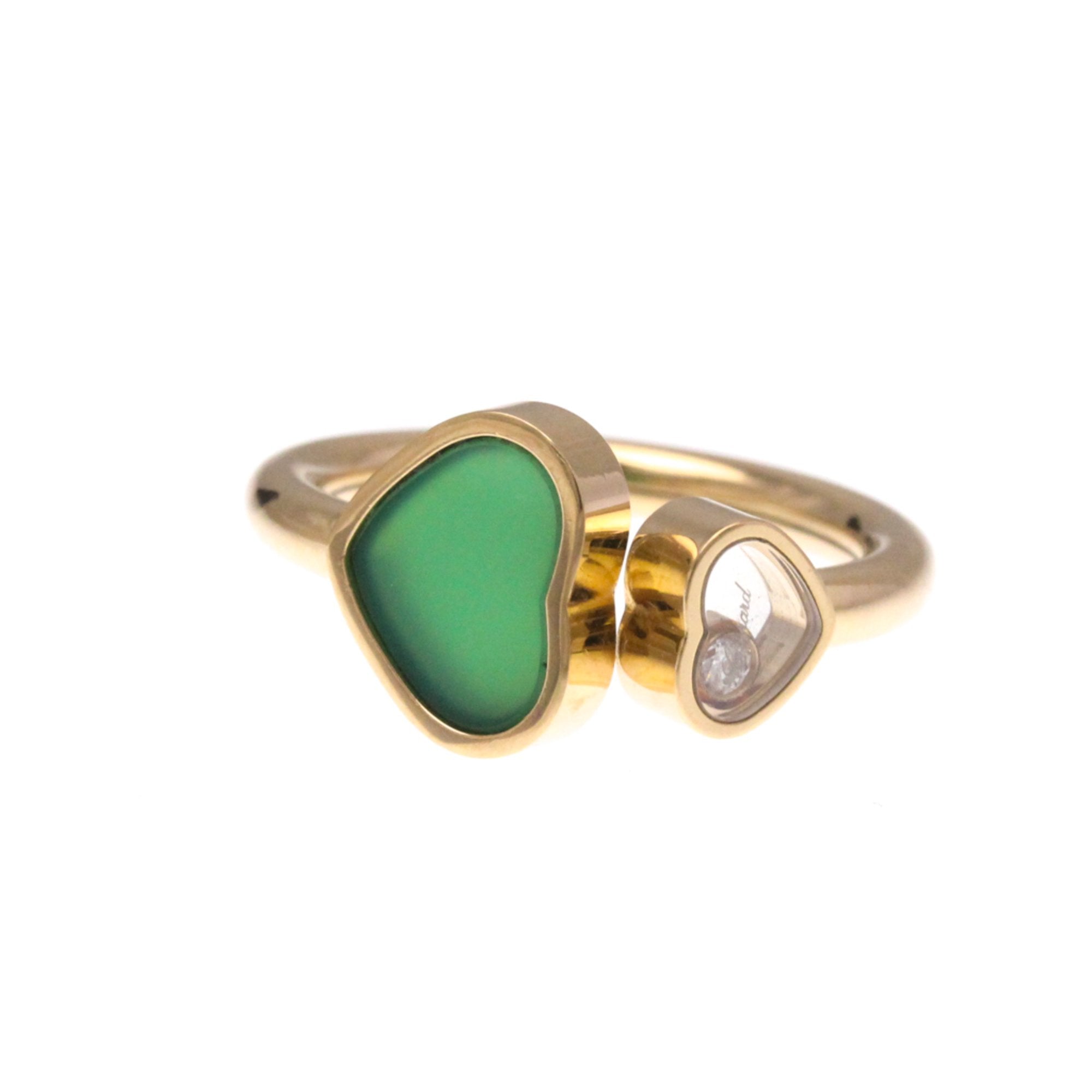 Ring 18K Rose Gold with Chalcedony and Diamond
