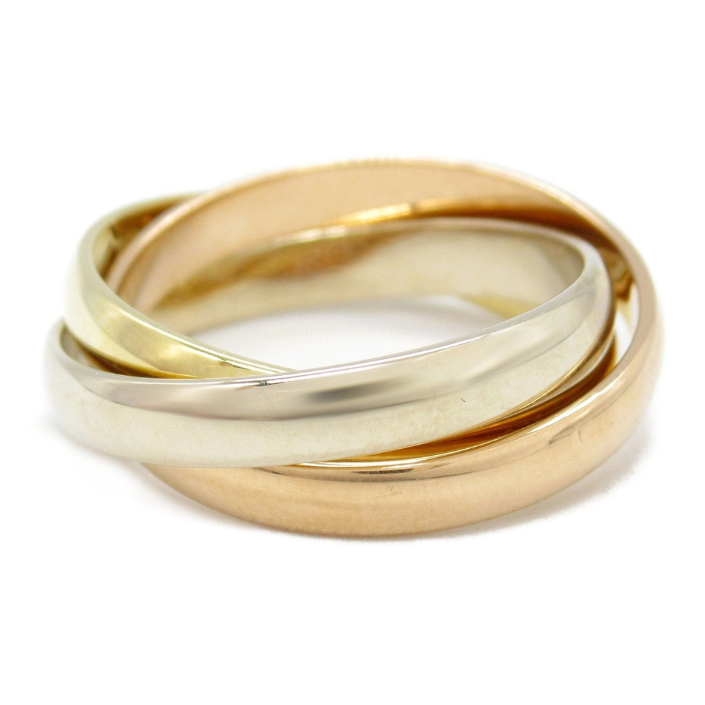 Vendome Louis Cartier Band Ring 18K Tricolor Gold