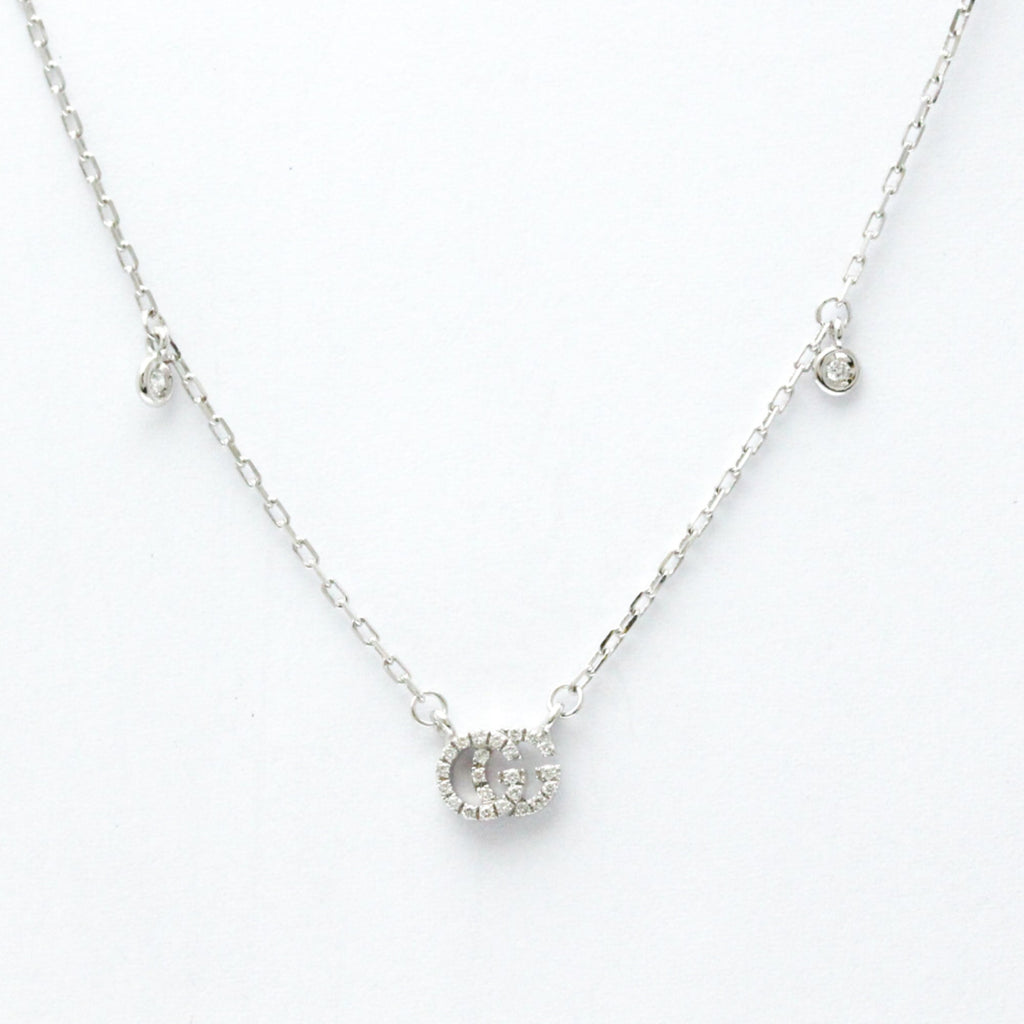 GG Running Pendant Necklace 18K White Gold with Diamond