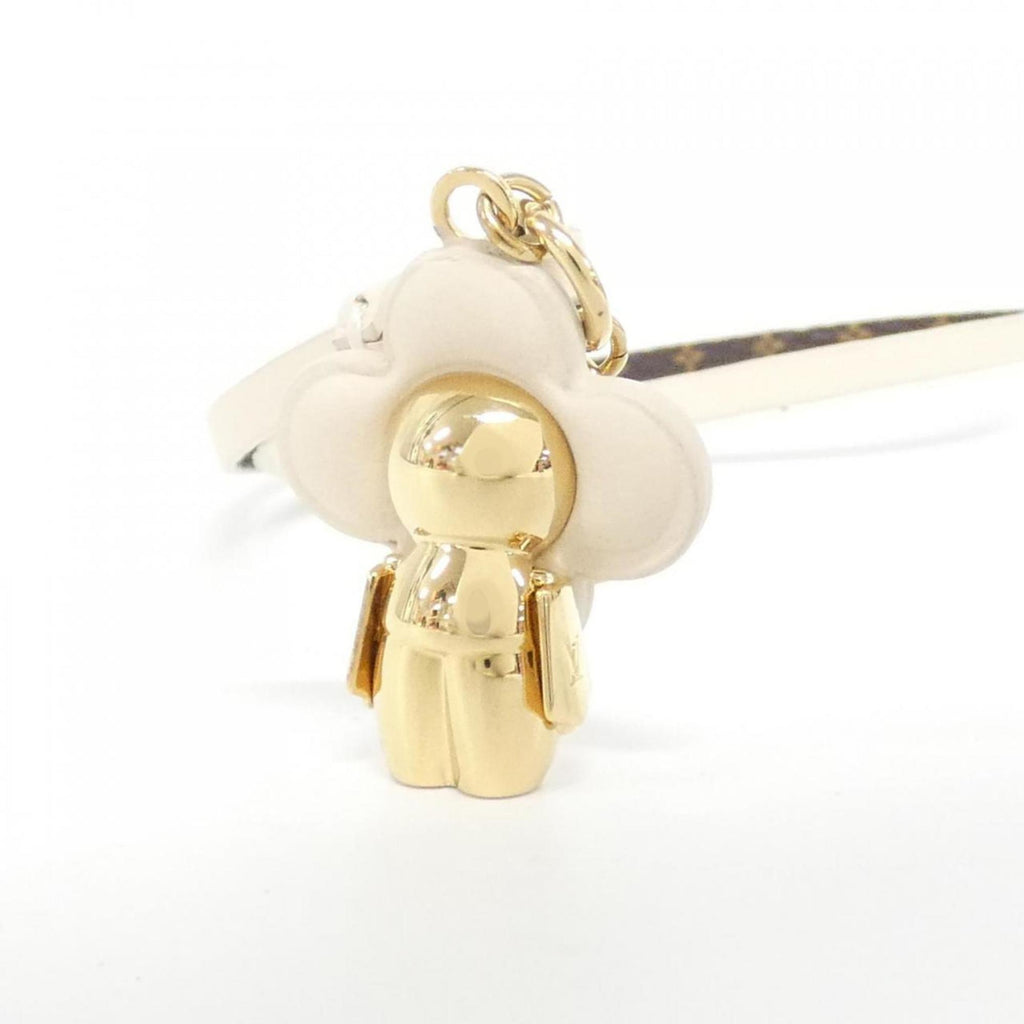 Vivienne Handbag Charm Leather Cream Mini
