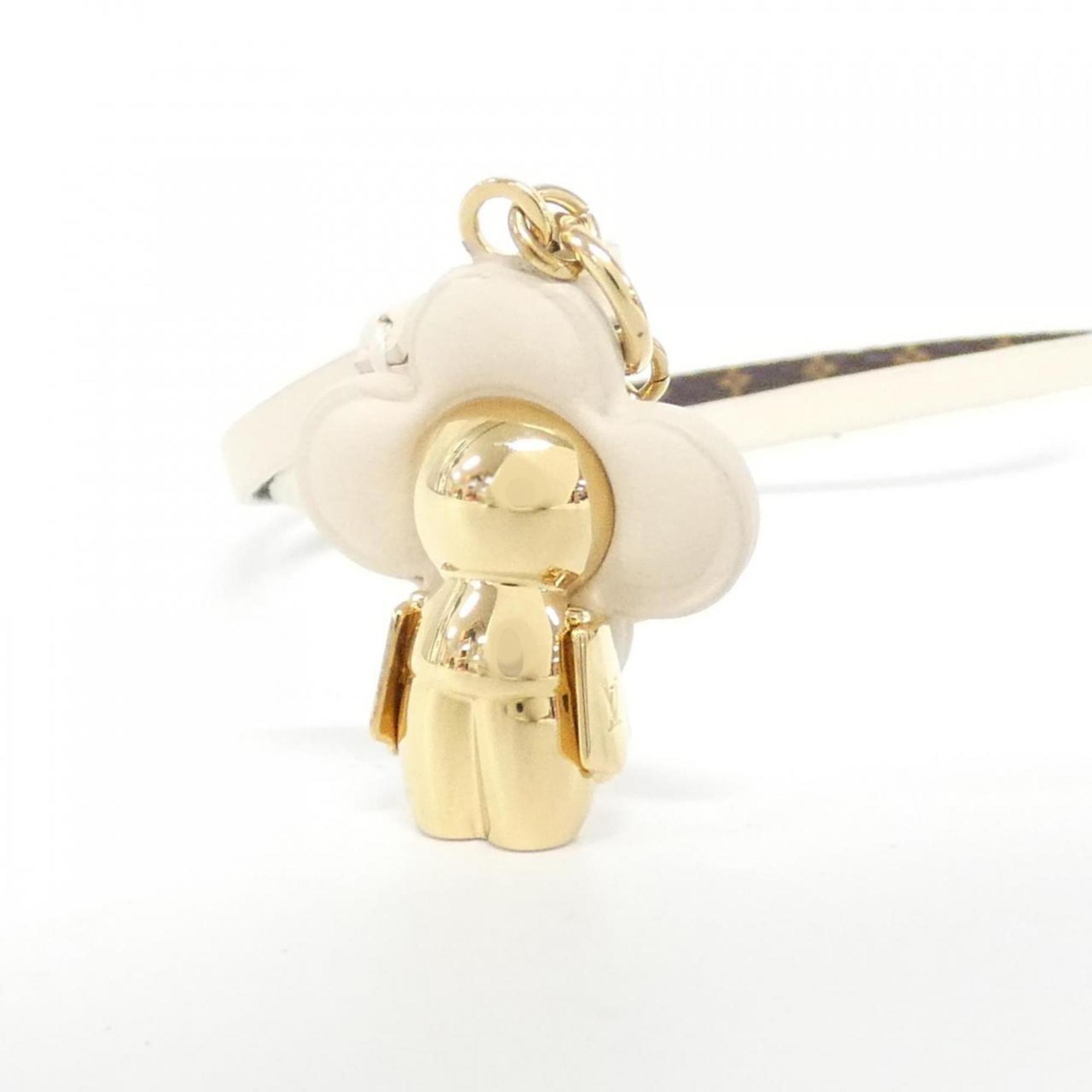 Vivienne Handbag Charm Leather Cream Mini