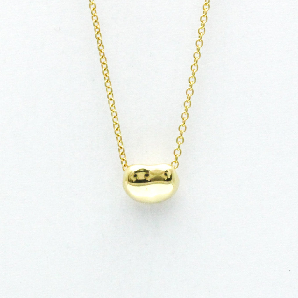 Bean Pendant Necklace 18K Yellow Gold 5mm