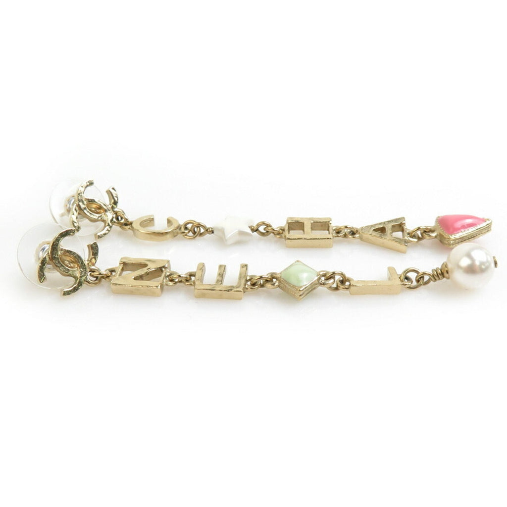 CC Logo Earrings Gold-Tone Metal Gold-Tone Metal