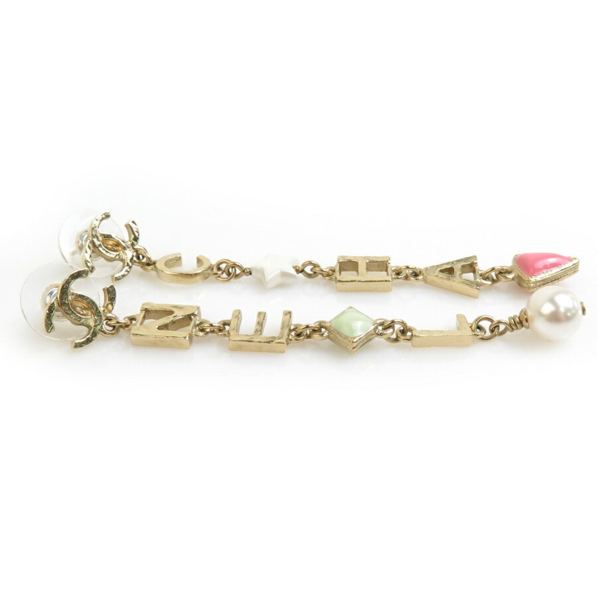 CC Logo Earrings Gold-Tone Metal Gold-Tone Metal