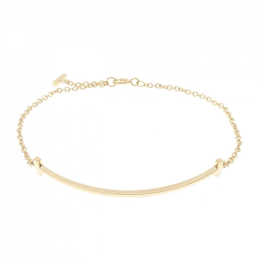 T Smile Pendant Necklace 18K Yellow Gold