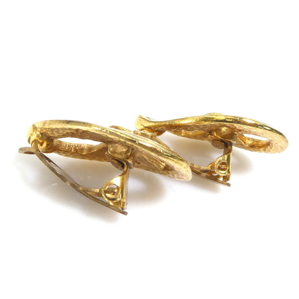 CC Logo Clip-On Earrings Gold-Tone Metal Gold-Tone Metal