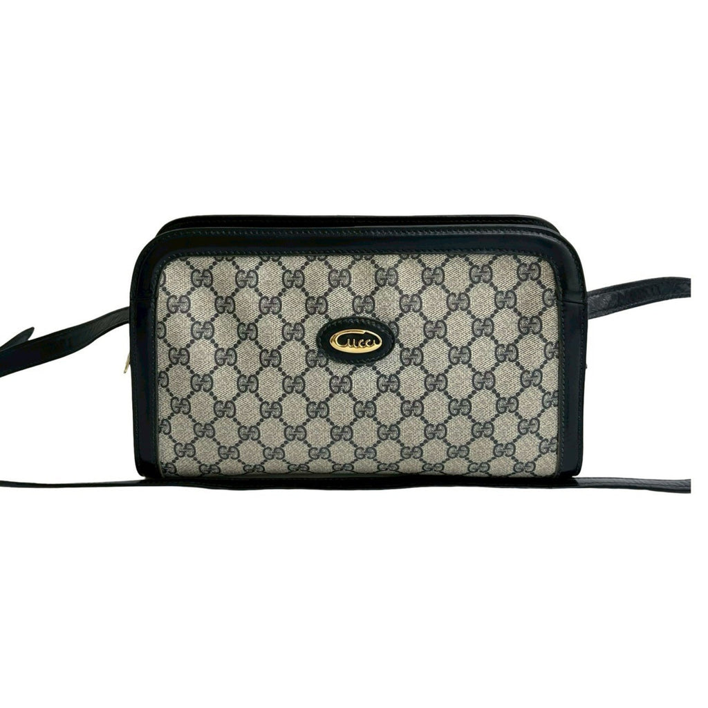 Structured Top Handle Open Tote GG Coated Canvas Small