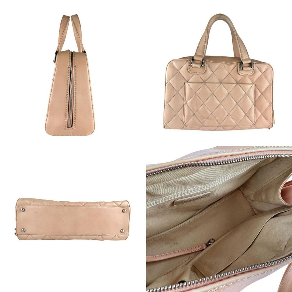 Surpique Zip Around Satchel Quilted Leather Medium