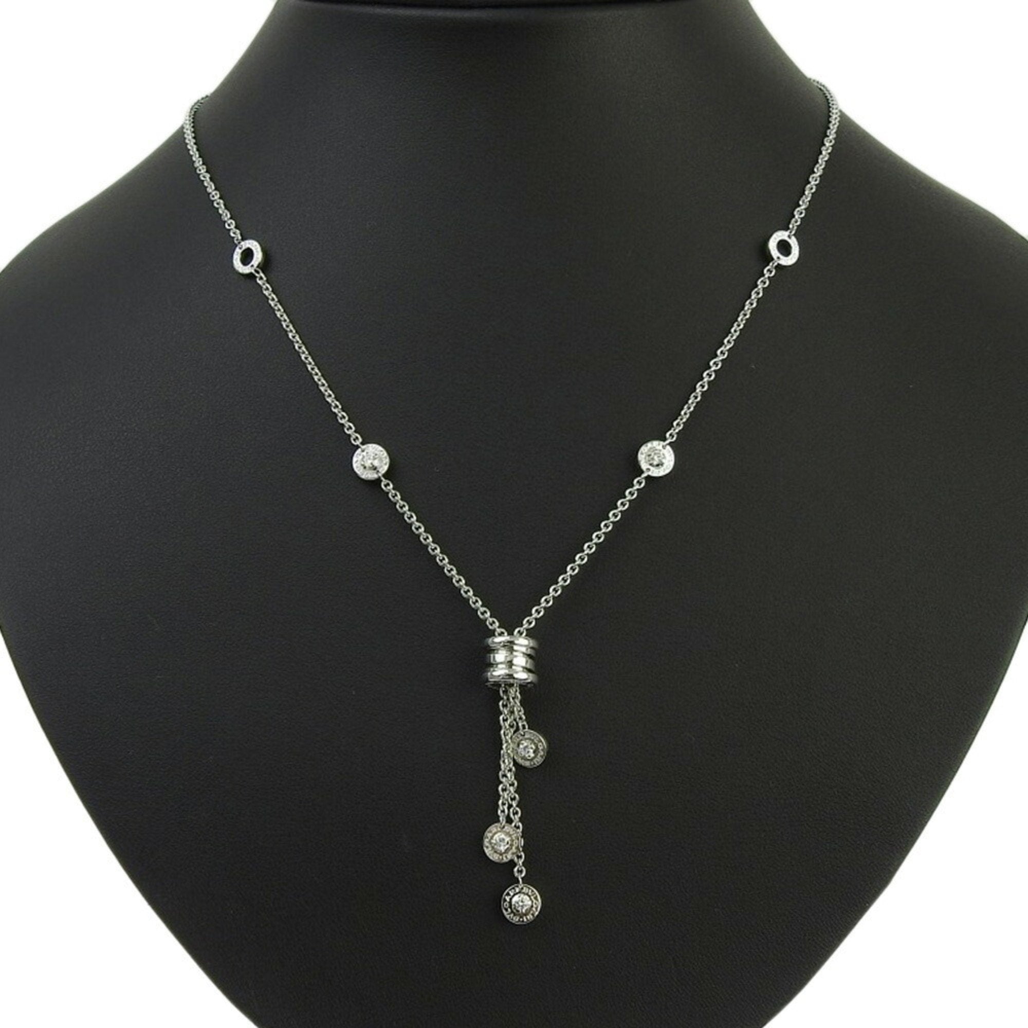 B.Zero1 Pendant Necklace 18K White Gold with Diamond
