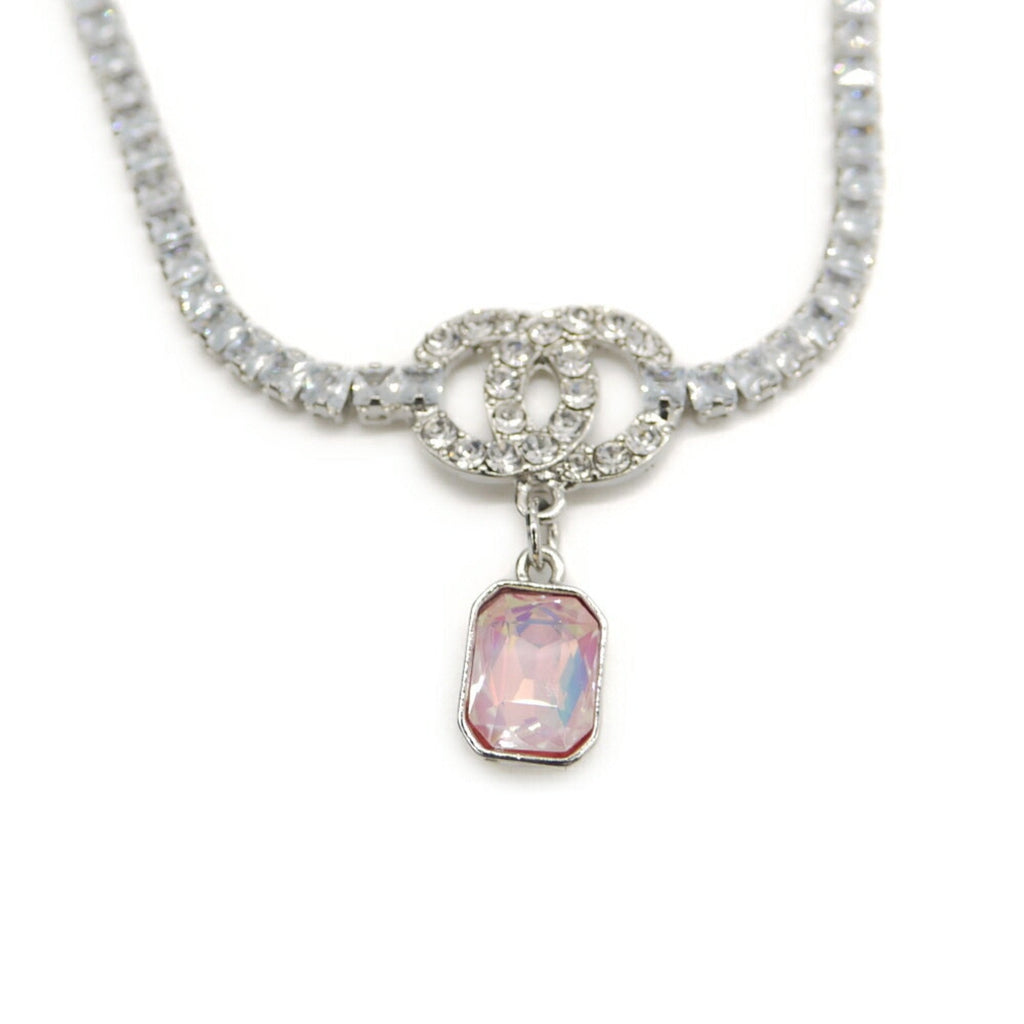CC Logo Pendant Necklace Metal