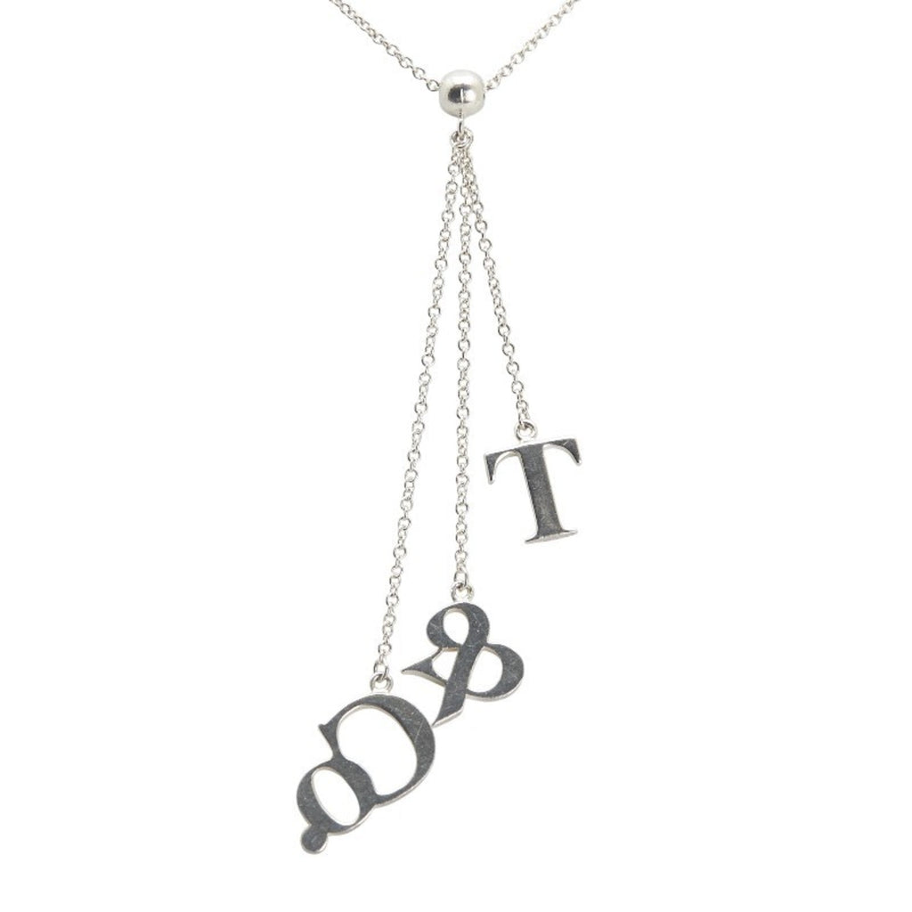 T Pendant Necklace Sterling Silver