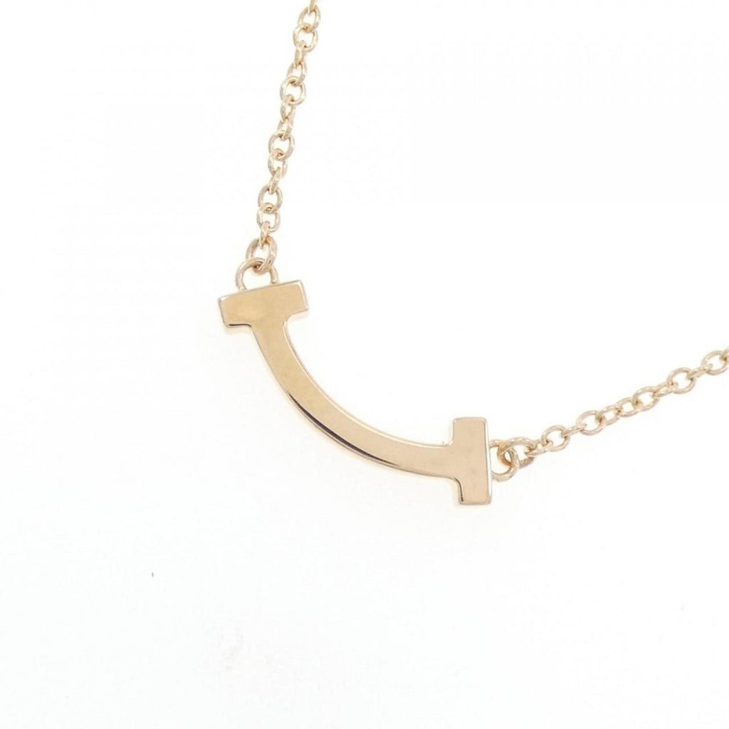 T Smile Mini Pendant Necklace 18K Rose Gold