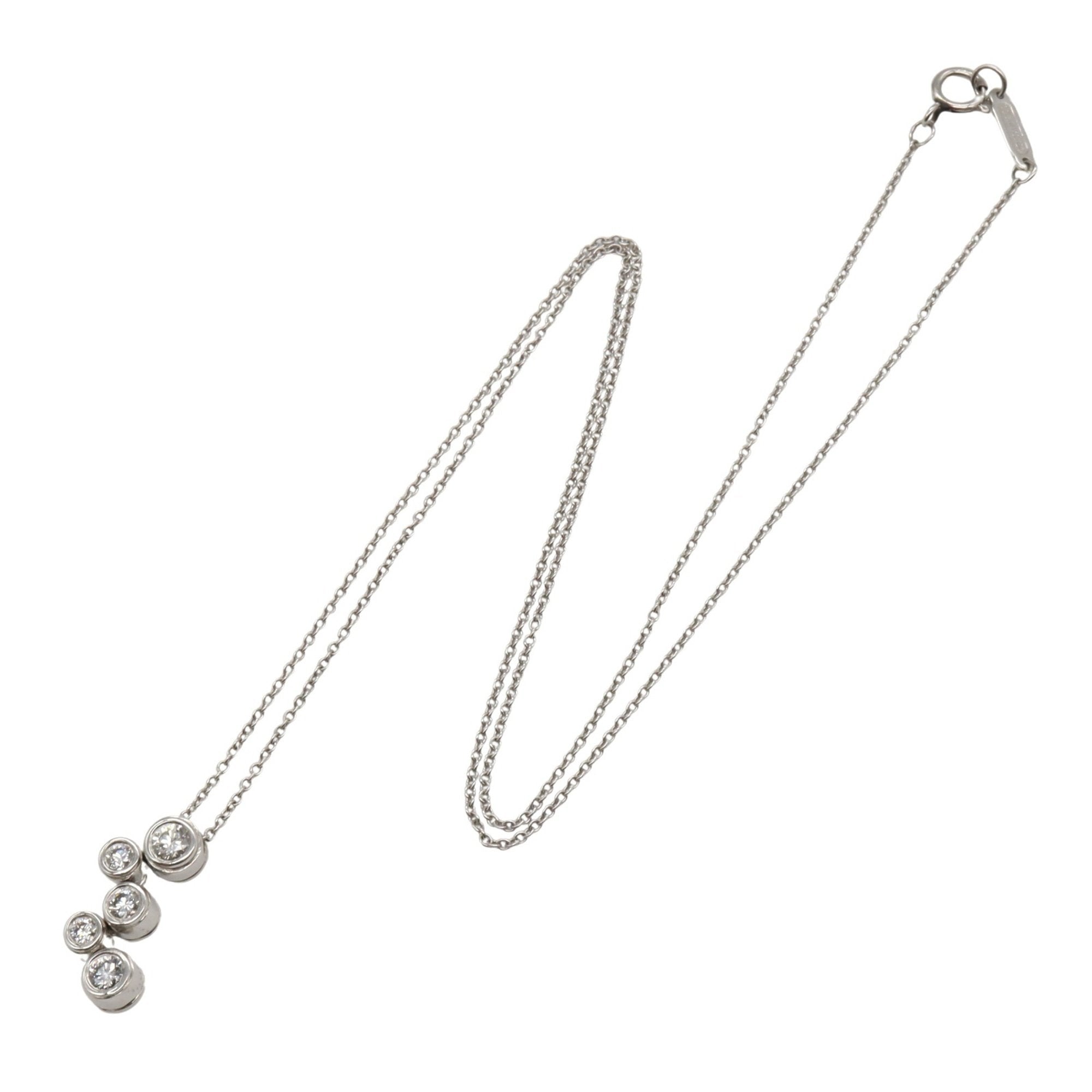 Bubble Pendant Necklace Platinum with Diamond