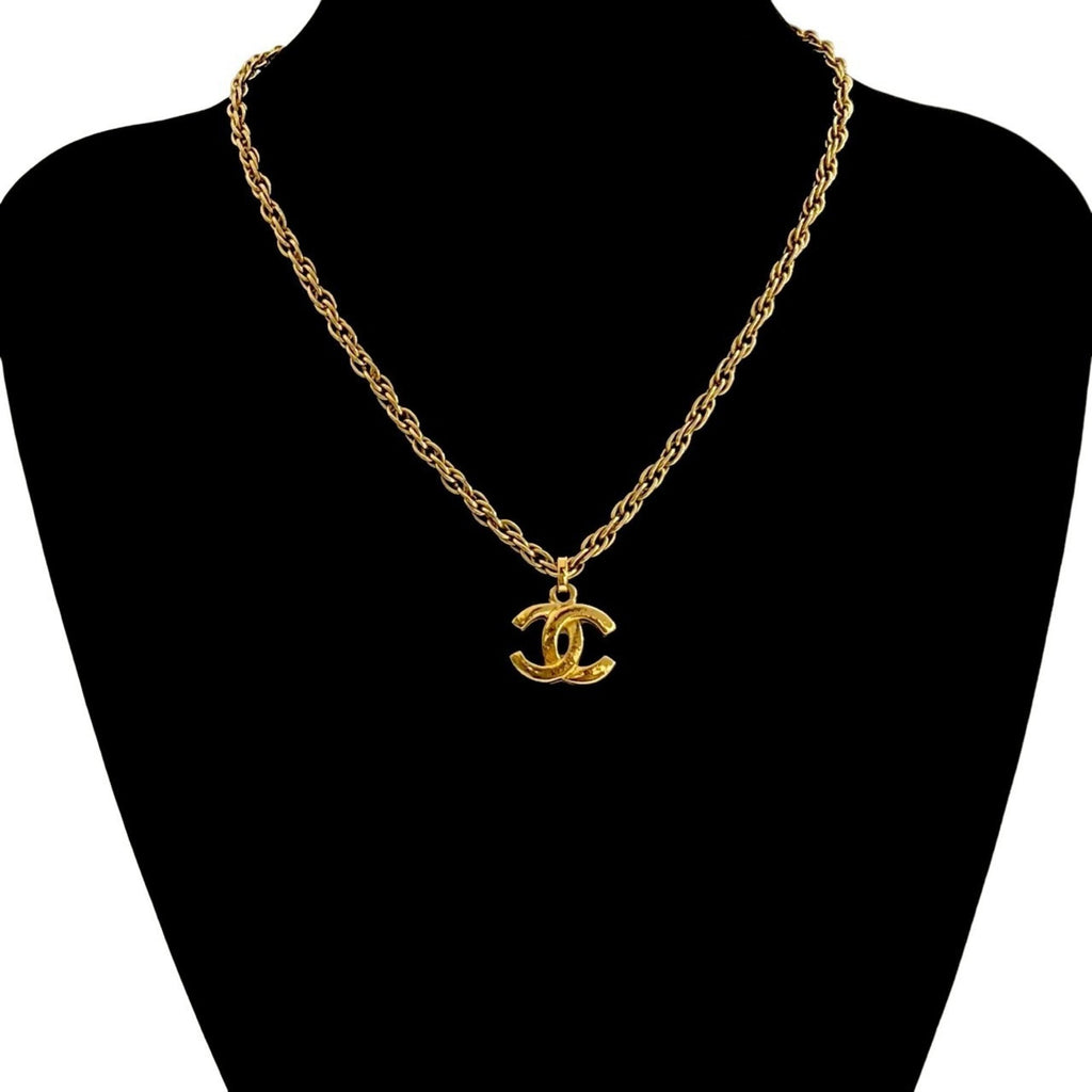 CC Logo Chain Pendant Necklace Metal
