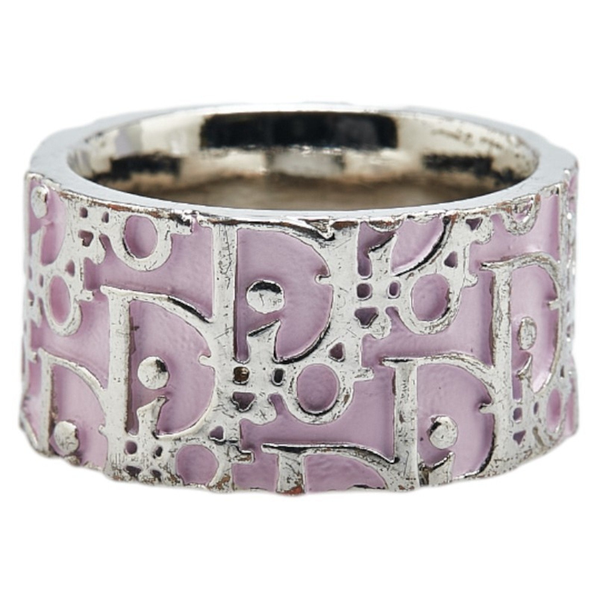 Band Ring Metal Pink and Silver