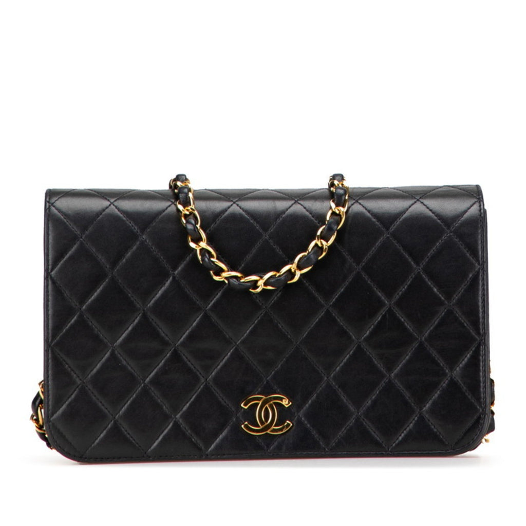 Vintage Full Flap Bag Quilted Lambskin Medium
