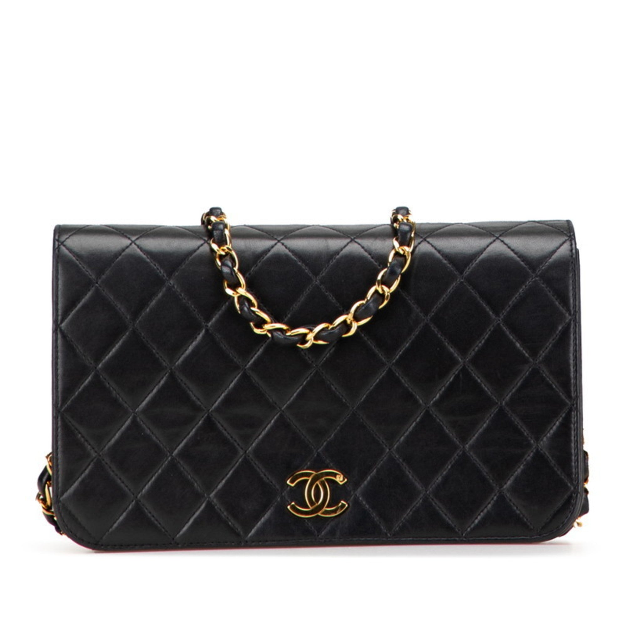 Vintage Full Flap Bag Quilted Lambskin Medium