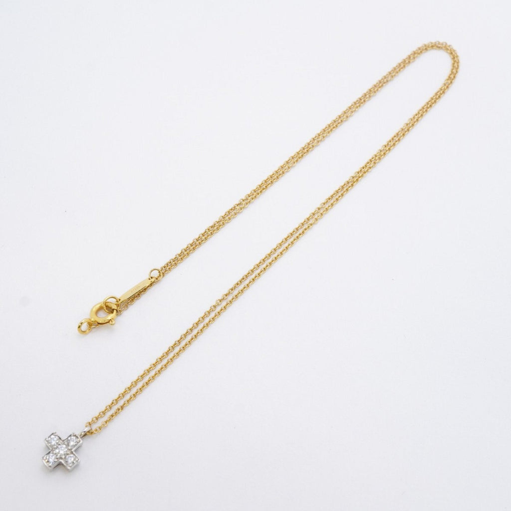 Pendant Necklace Platinum and 18K Yellow Gold and Diamond