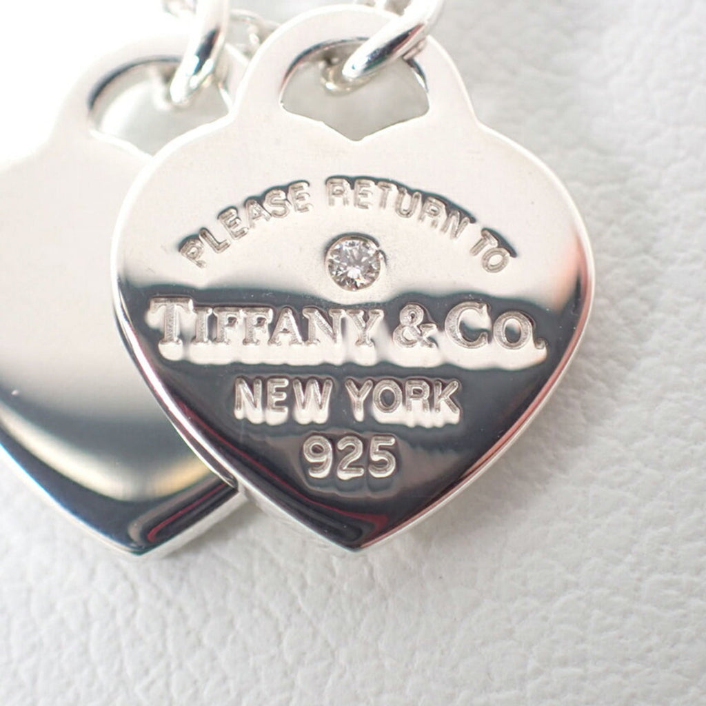 Pendant Necklace Enamel and Sterling Silver with Diamond