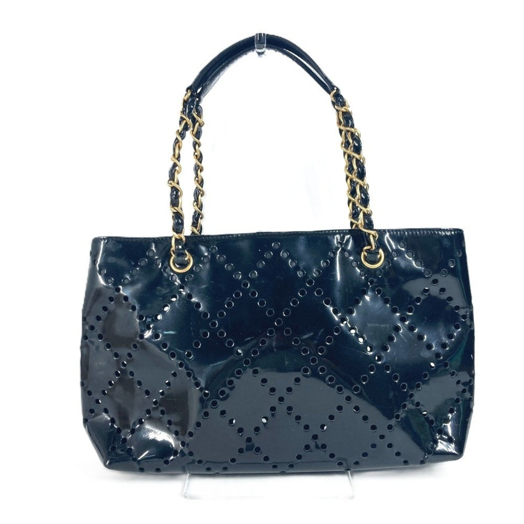 CC Chain Tote Perforated Patent Medium