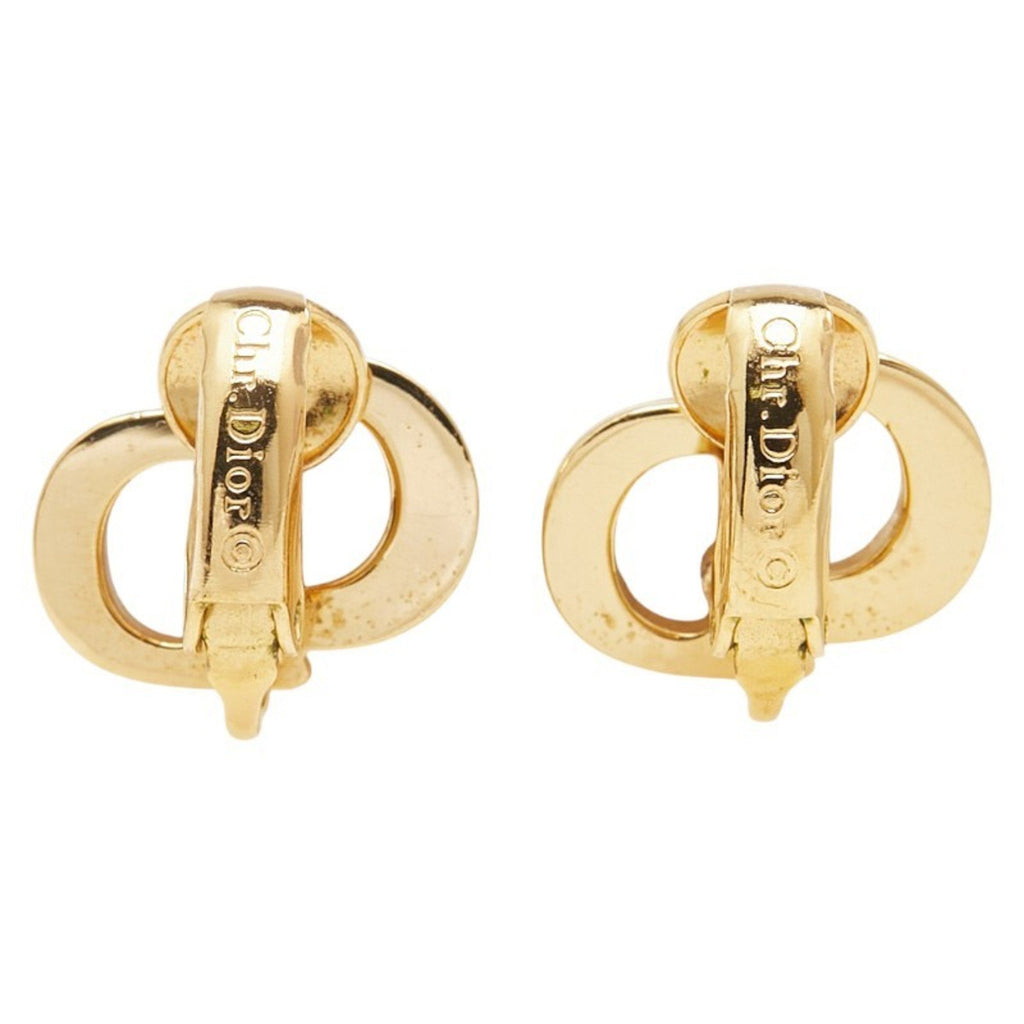 Earrings Logo Gold-Tone Metal