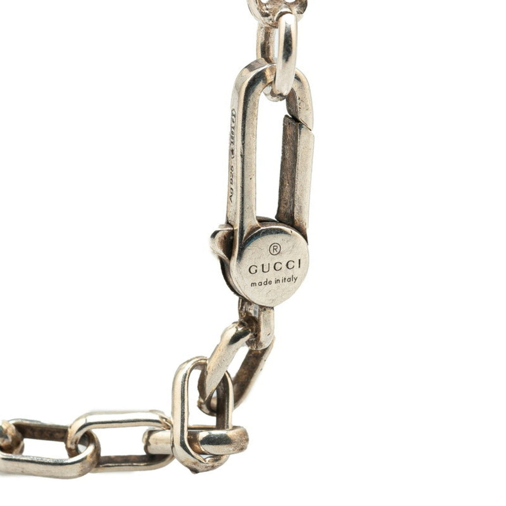 Interlocking G Pendant Necklace Sterling Silver