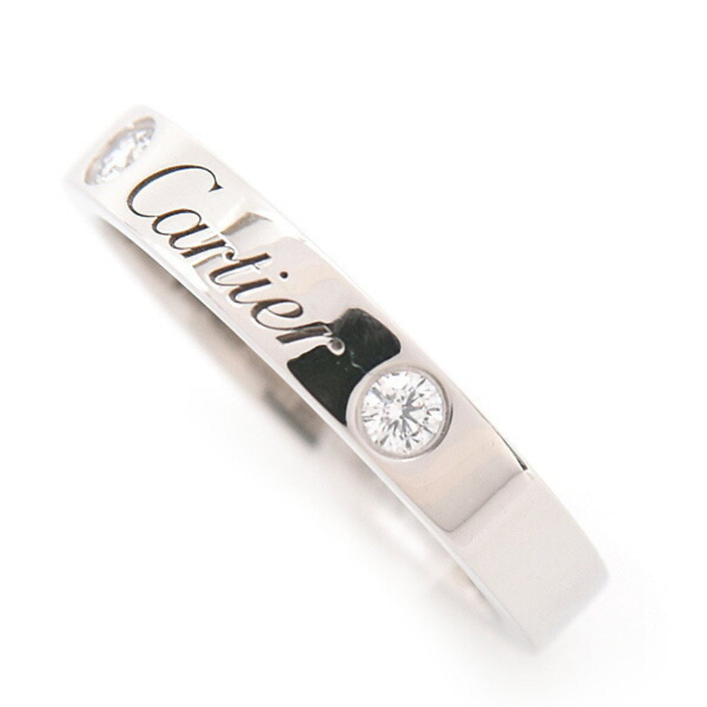 Engraved Band Ring Platinum with Diamond