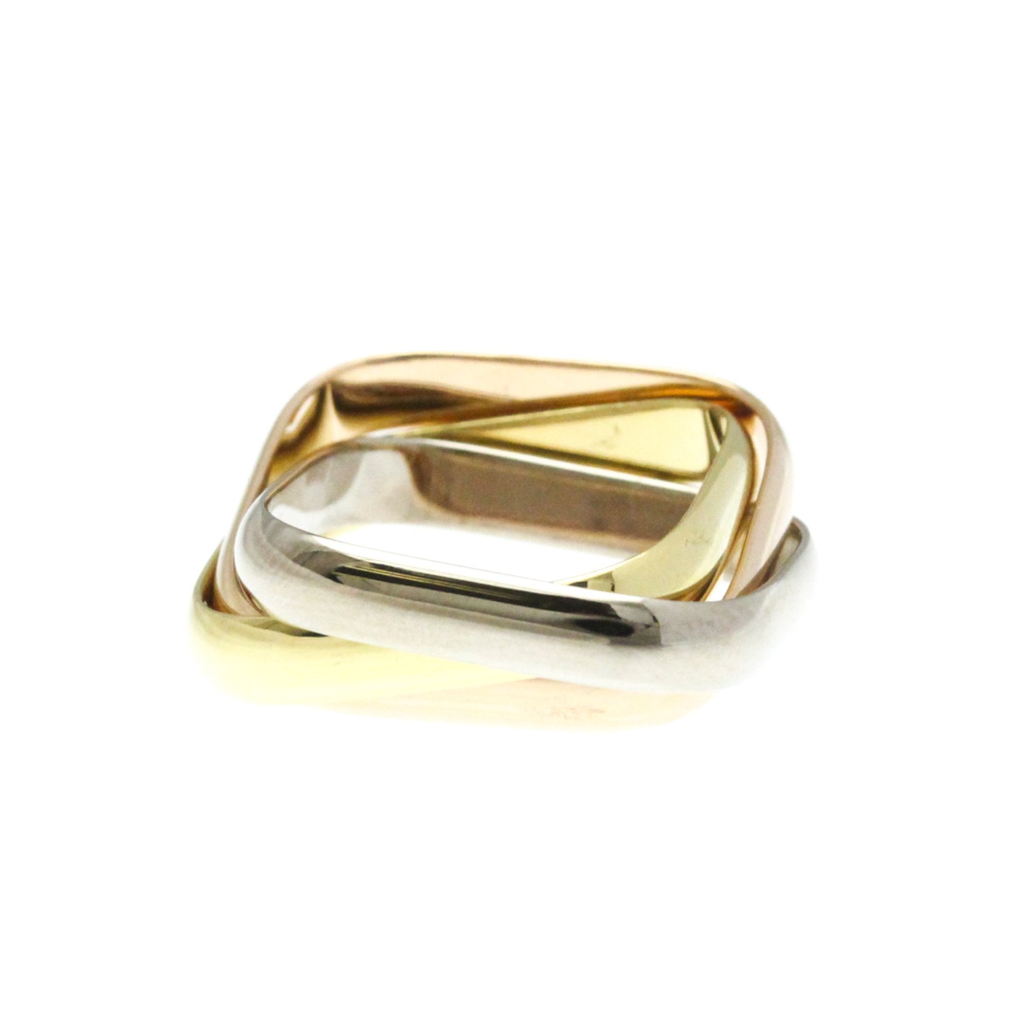 Vendome Louis Cartier Band Ring 18K Tricolor Gold