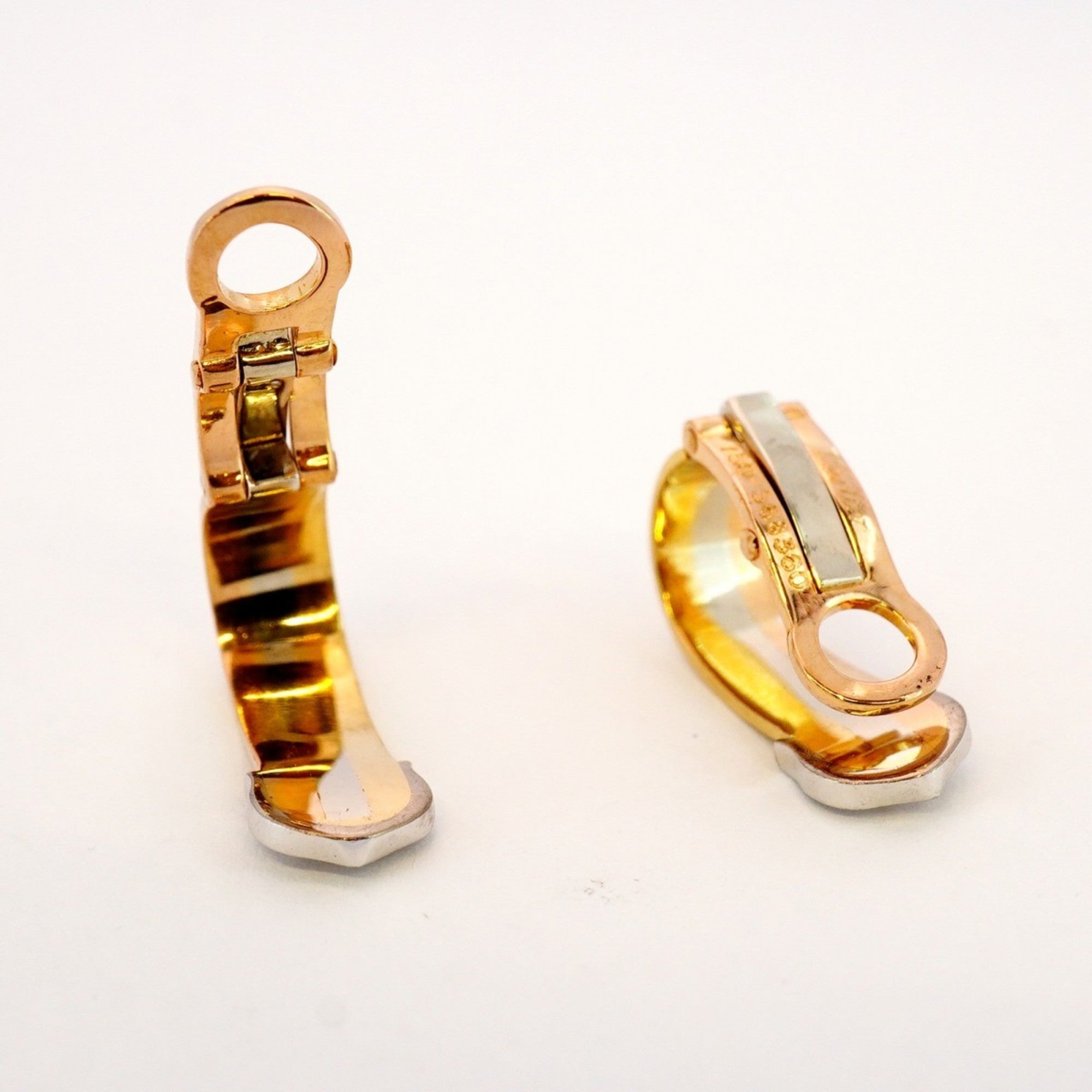 Earrings 18K Tricolor Gold