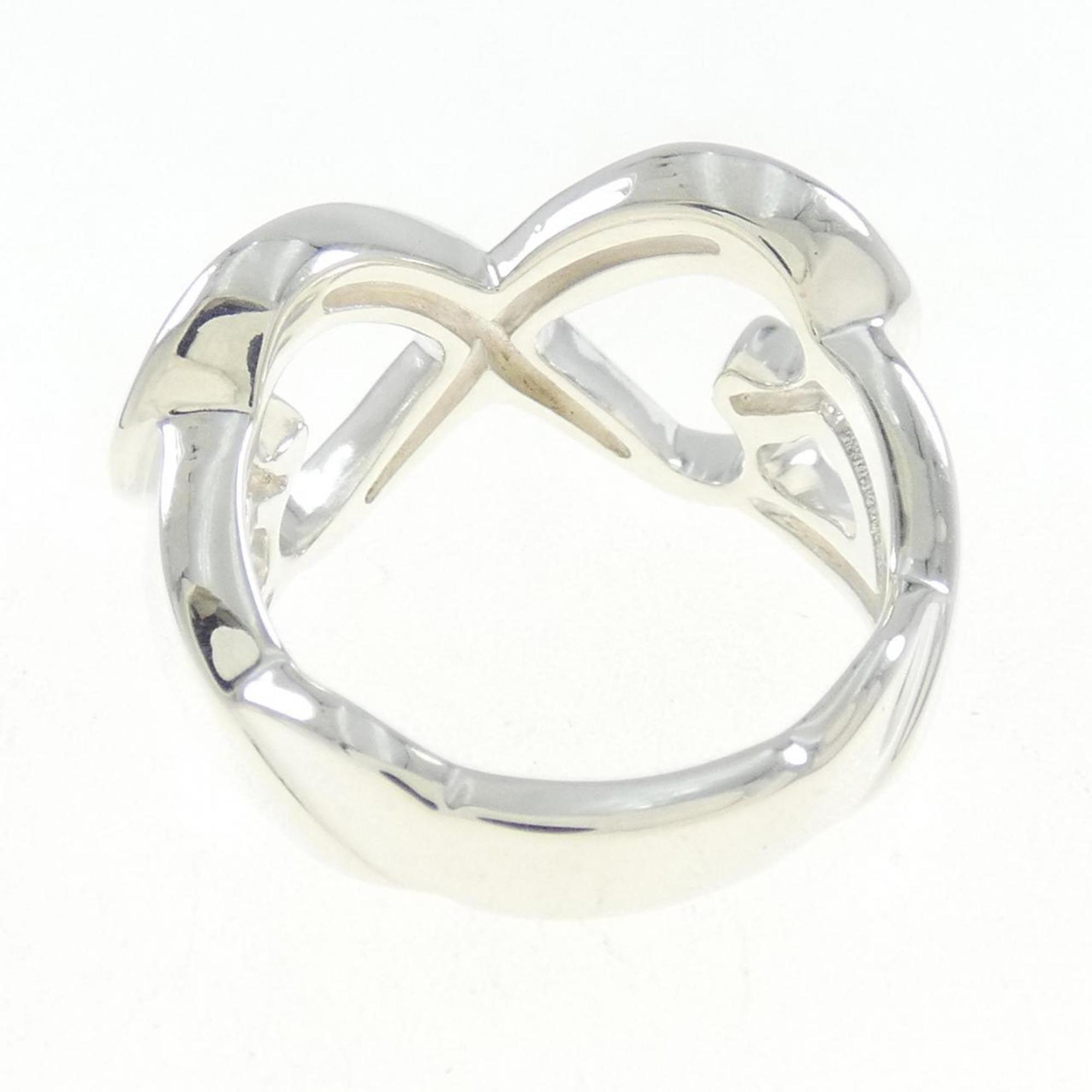 Double Loving Heart Ring Sterling Silver