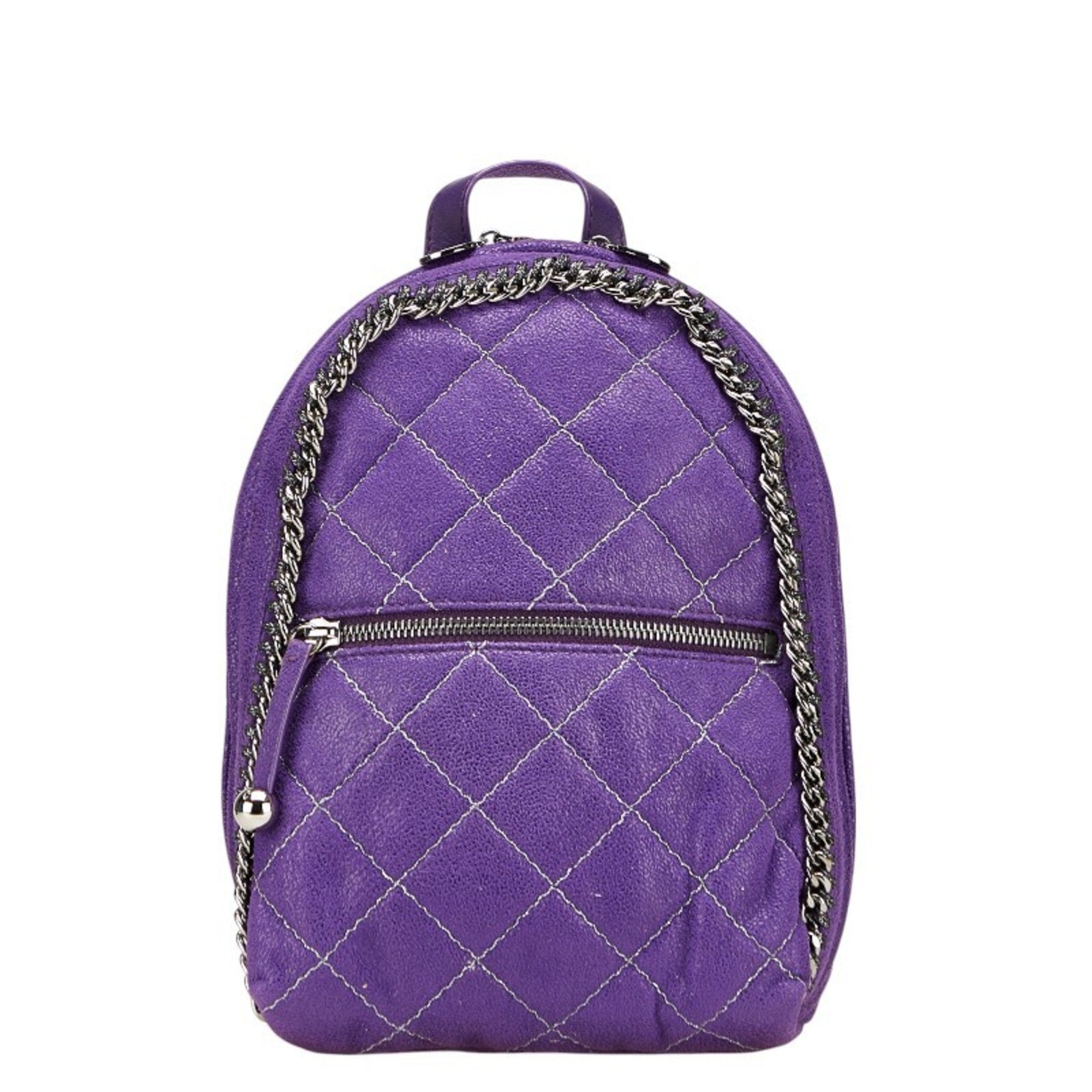 Falabella Front Zip Backpack Quilted Shaggy Deer Mini