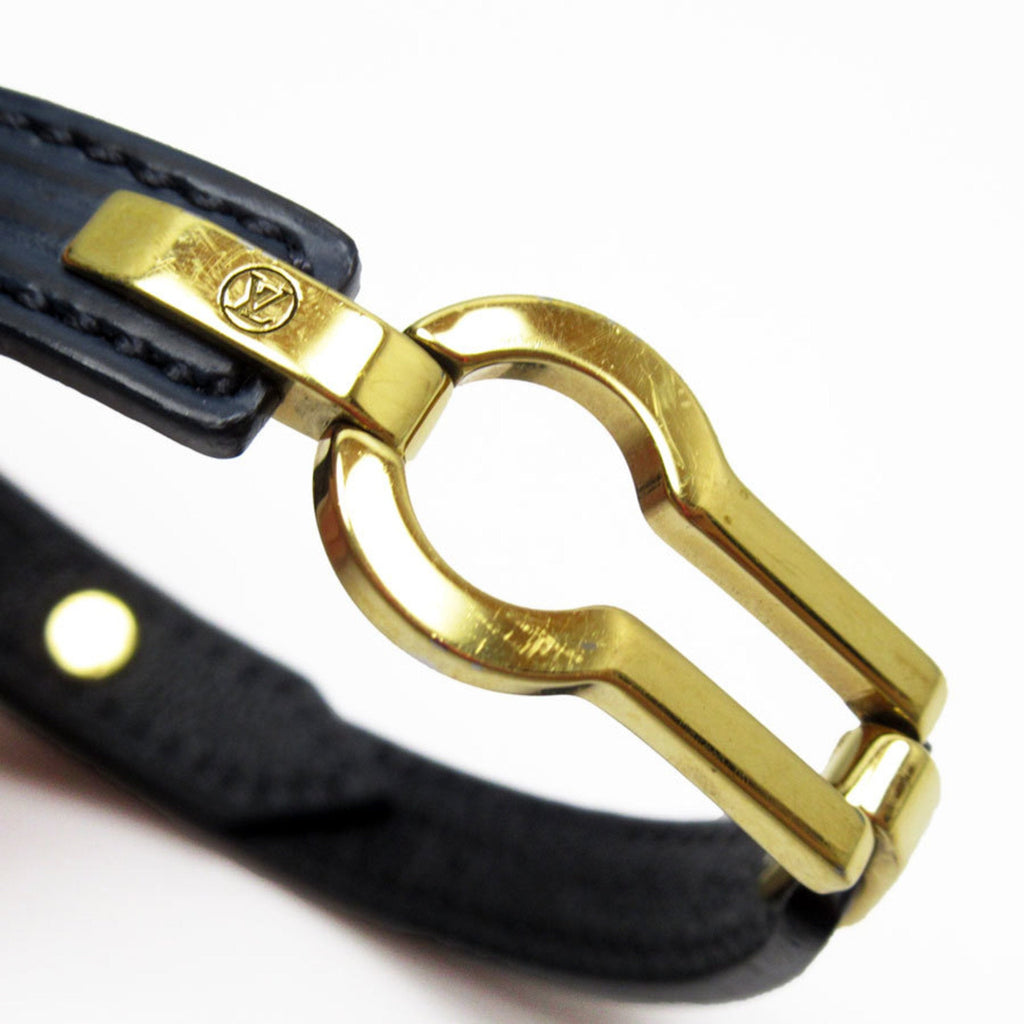 Epi Leather Bracelet Navy
