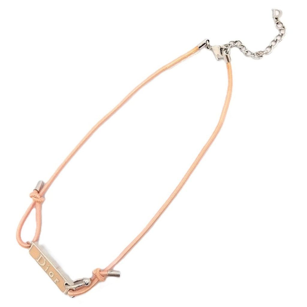 Choker Necklace Rubber Pink Plate