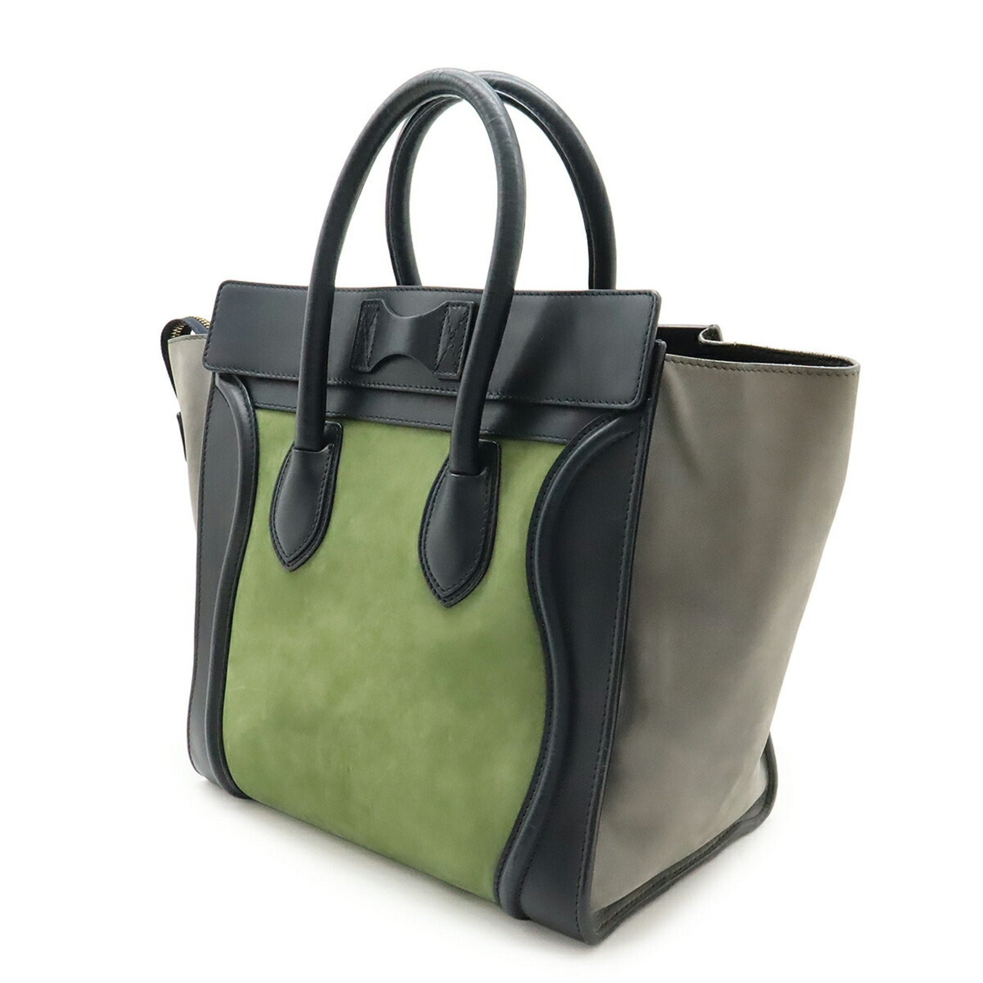 Tricolor Luggage Bag Nubuck Mini