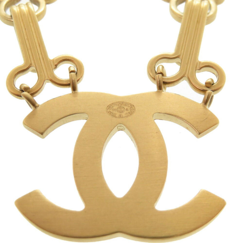 CC Logo Brooch Gold-Tone Metal