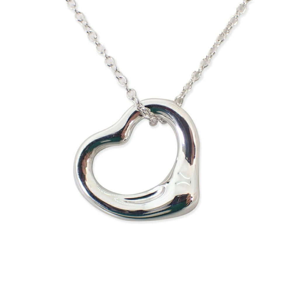 Heart Pendant Necklace Sterling Silver