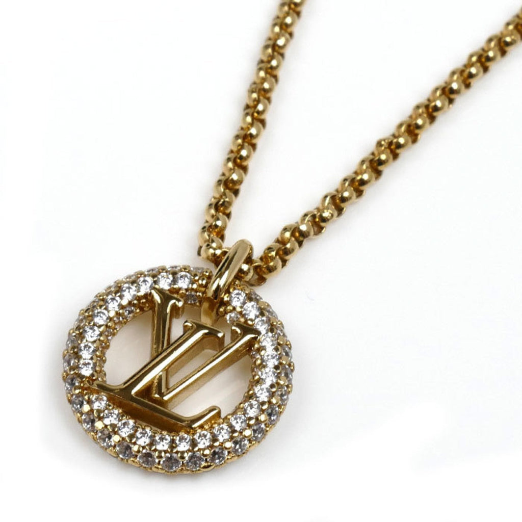 Louise By Night Pendant Necklace Metal With Strass