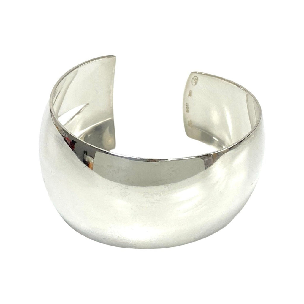 Cutout Wide Cuff Bracelet Sterling Silver