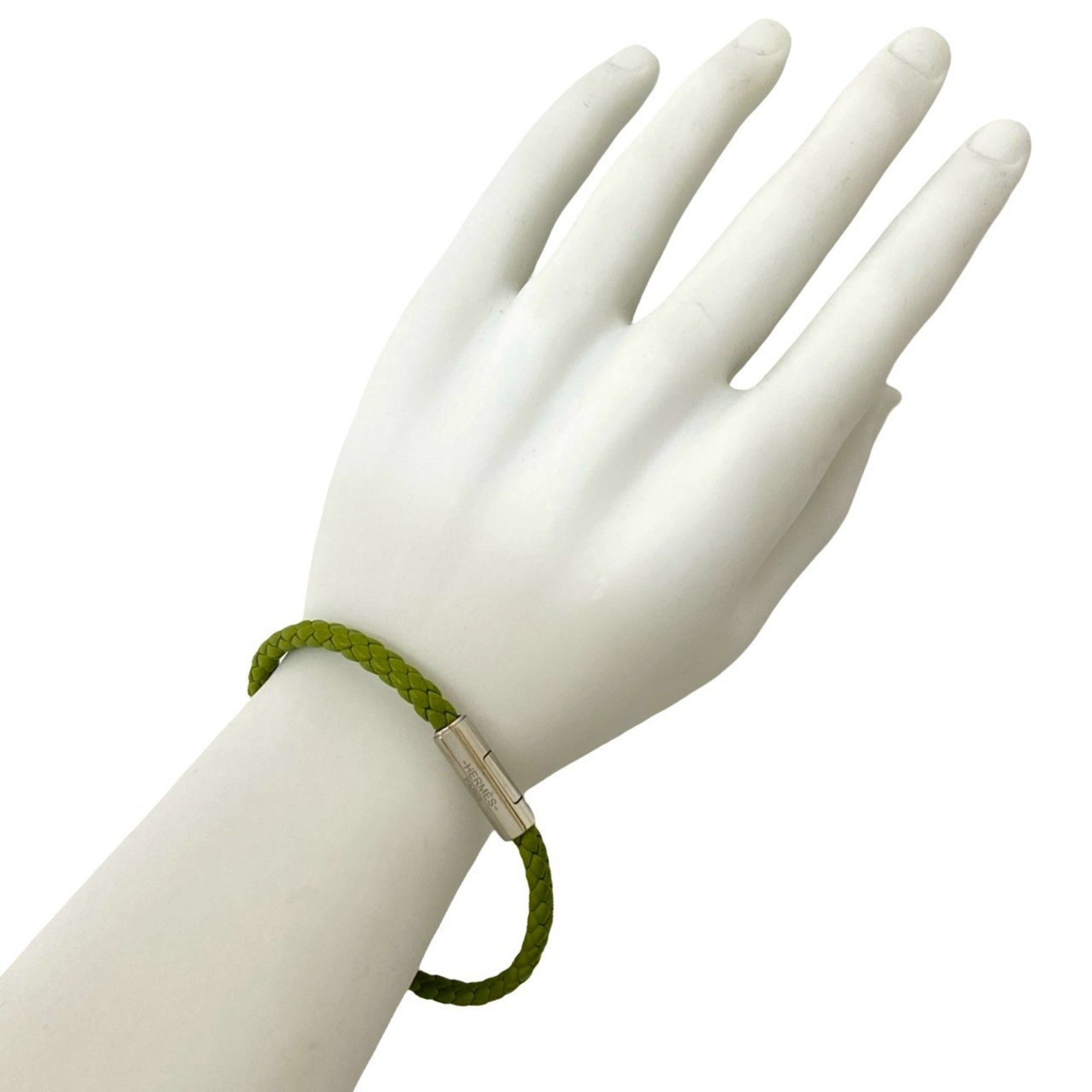 Charm Bracelet Leather Green