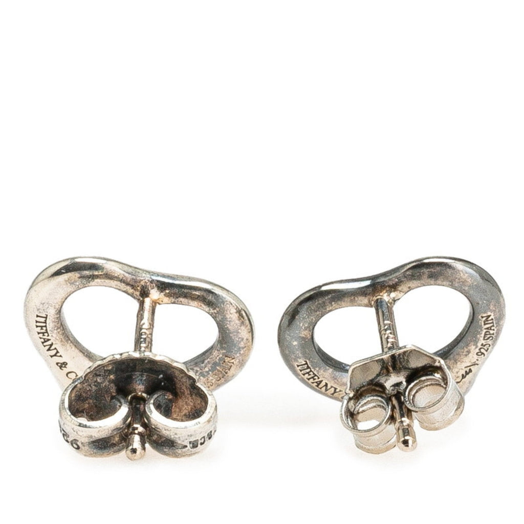 Open Heart Earrings Sterling Silver 10.5mm Sterling Silver