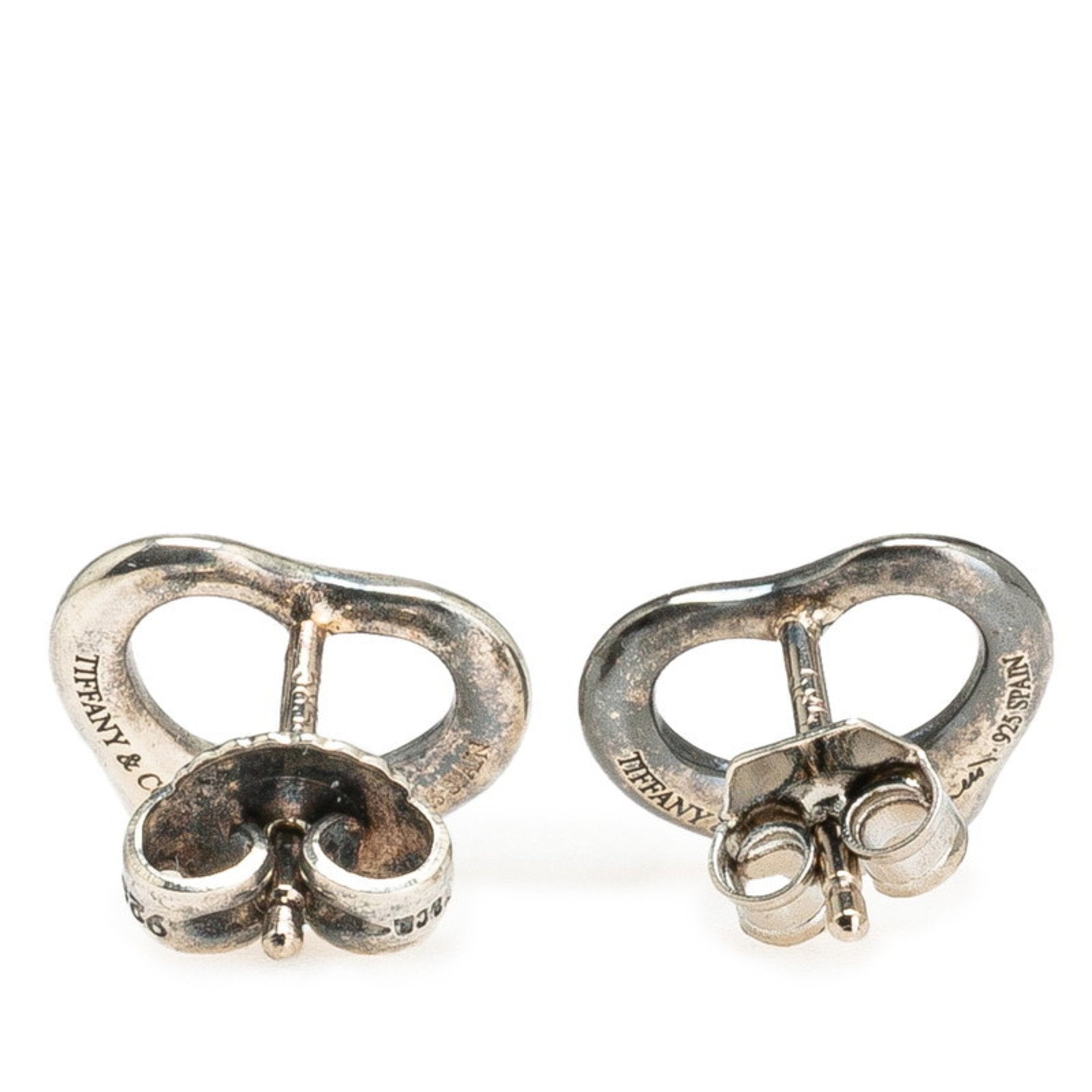 Open Heart Earrings Sterling Silver 10.5mm Sterling Silver