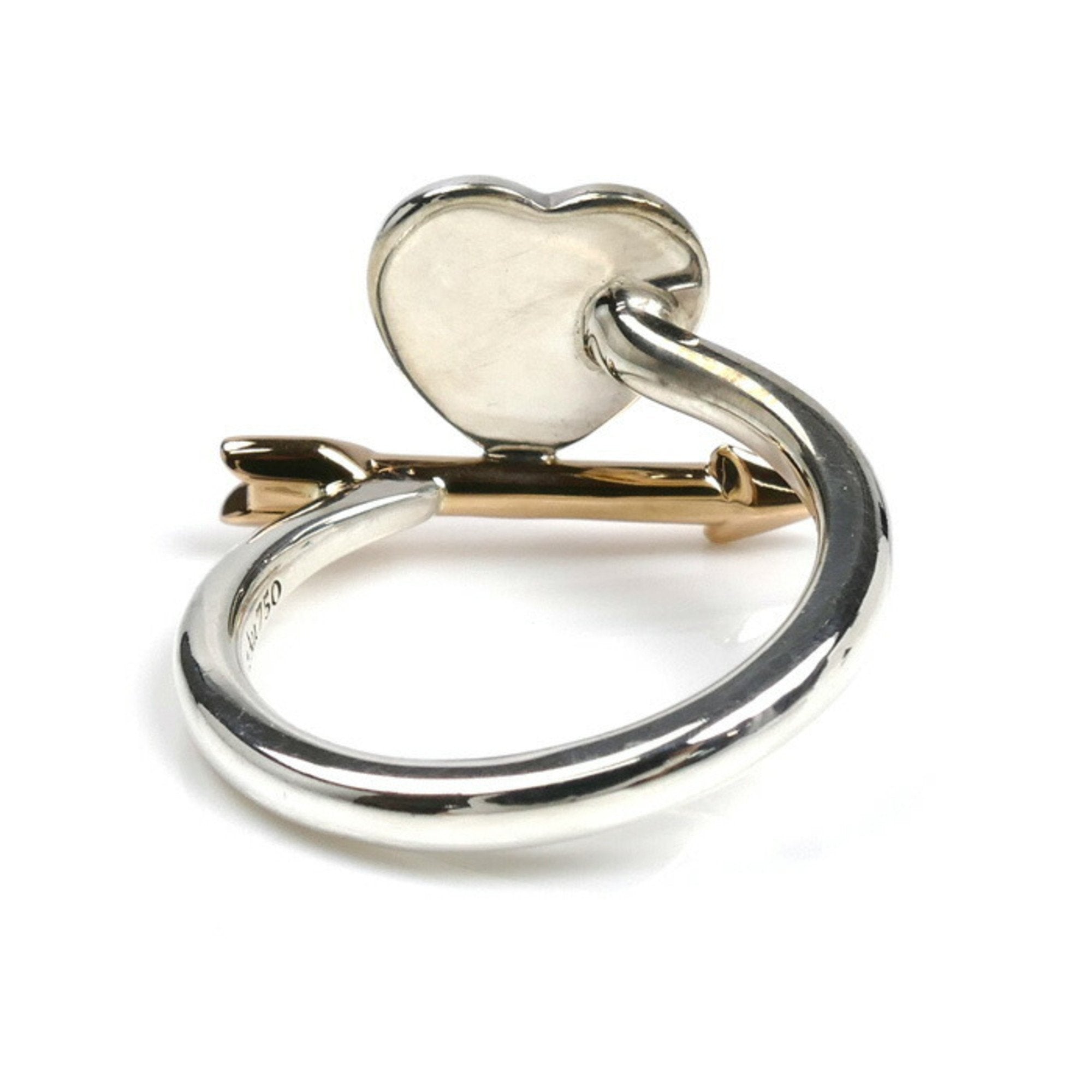 Love Struck Heart Ring 18K Rose Gold and Sterling Silver