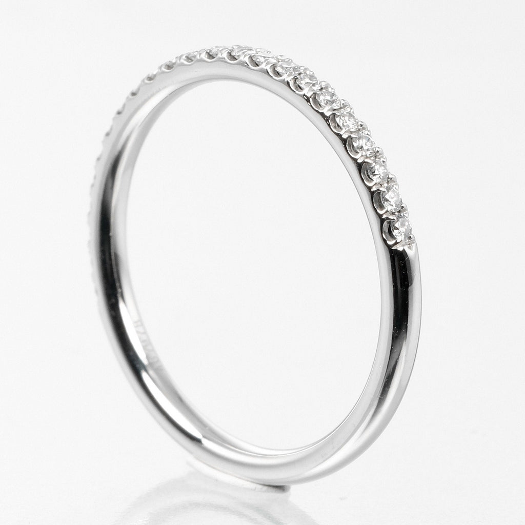 Micro Pave Band Ring Platinum with Diamond Small