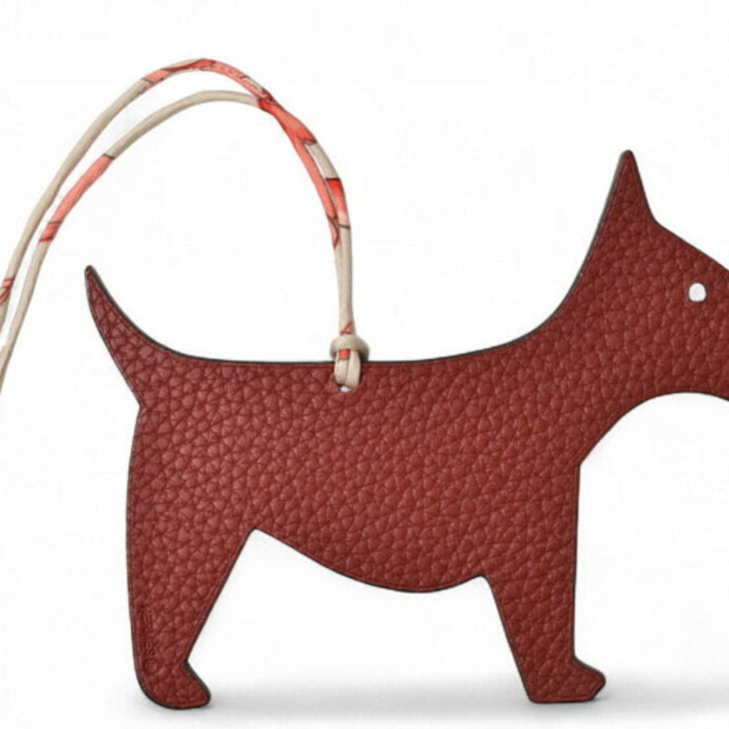 Charm Leather Bordeaux and Pink Handbag Charm