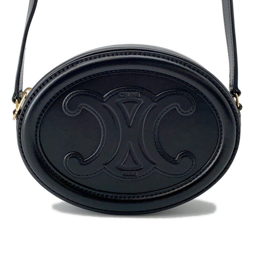 Triomphe Oval Crossbody Bag Leather